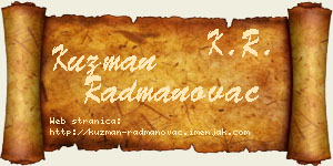 Kuzman Radmanovac vizit kartica